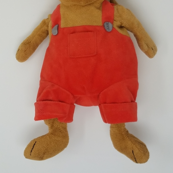 Vintage Y2K Retired If you Give a Mouse a Cookie Red Overall Jumpsuit Brown Mous - Picture 3 of 7